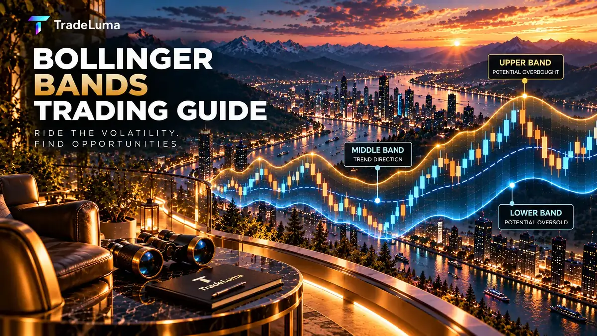 Bollinger Bands Trading Guide: Squeezes, Breakouts and Mean Reversion — Use volatility bands to frame squeezes, breakouts, and mean reversion.