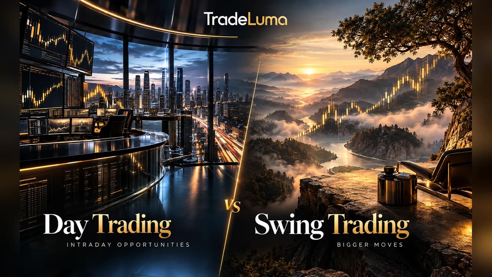 Day trading vs swing trading: key differences and risks — Compare intraday and multi-session trading by time, risk, frequency, and workflow.