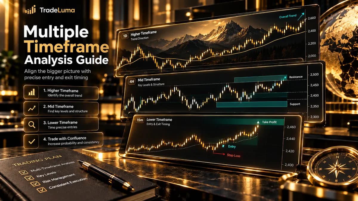 Multiple Timeframe Analysis: How to Align Trend, Setup and Entry — Separate higher-timeframe context from setup and entry timing.