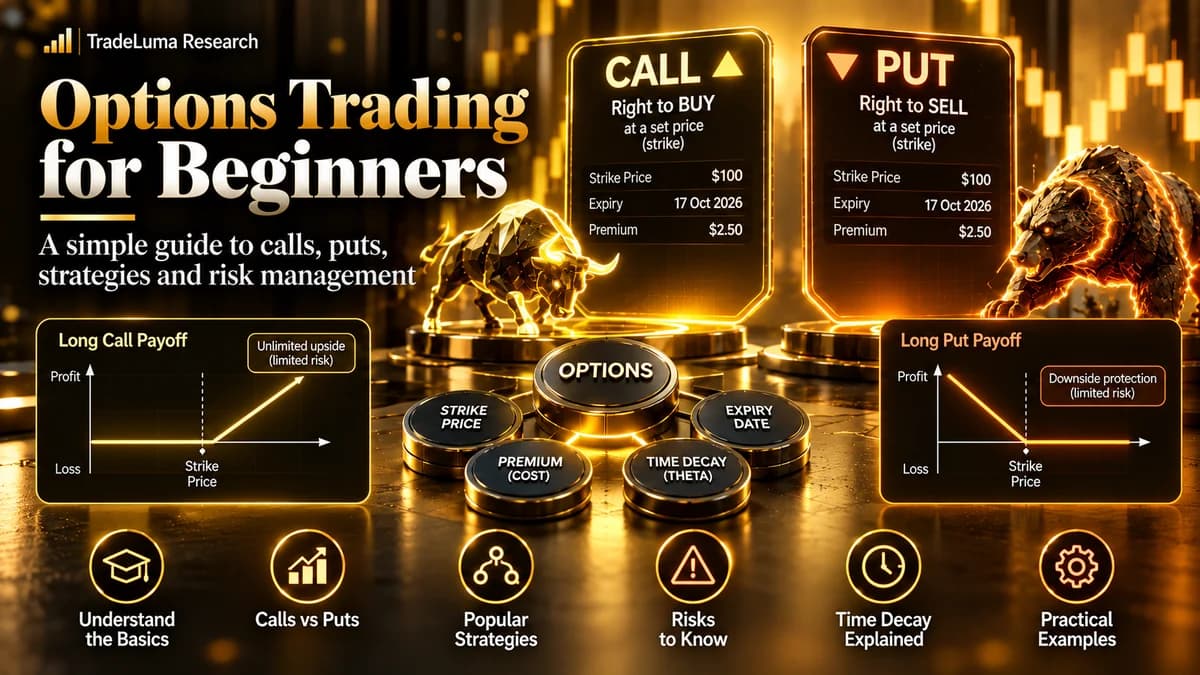 Options trading for beginners: calls, puts, and the risks to understand first — Options create flexible exposures, but they are not simpler than the underlying market.