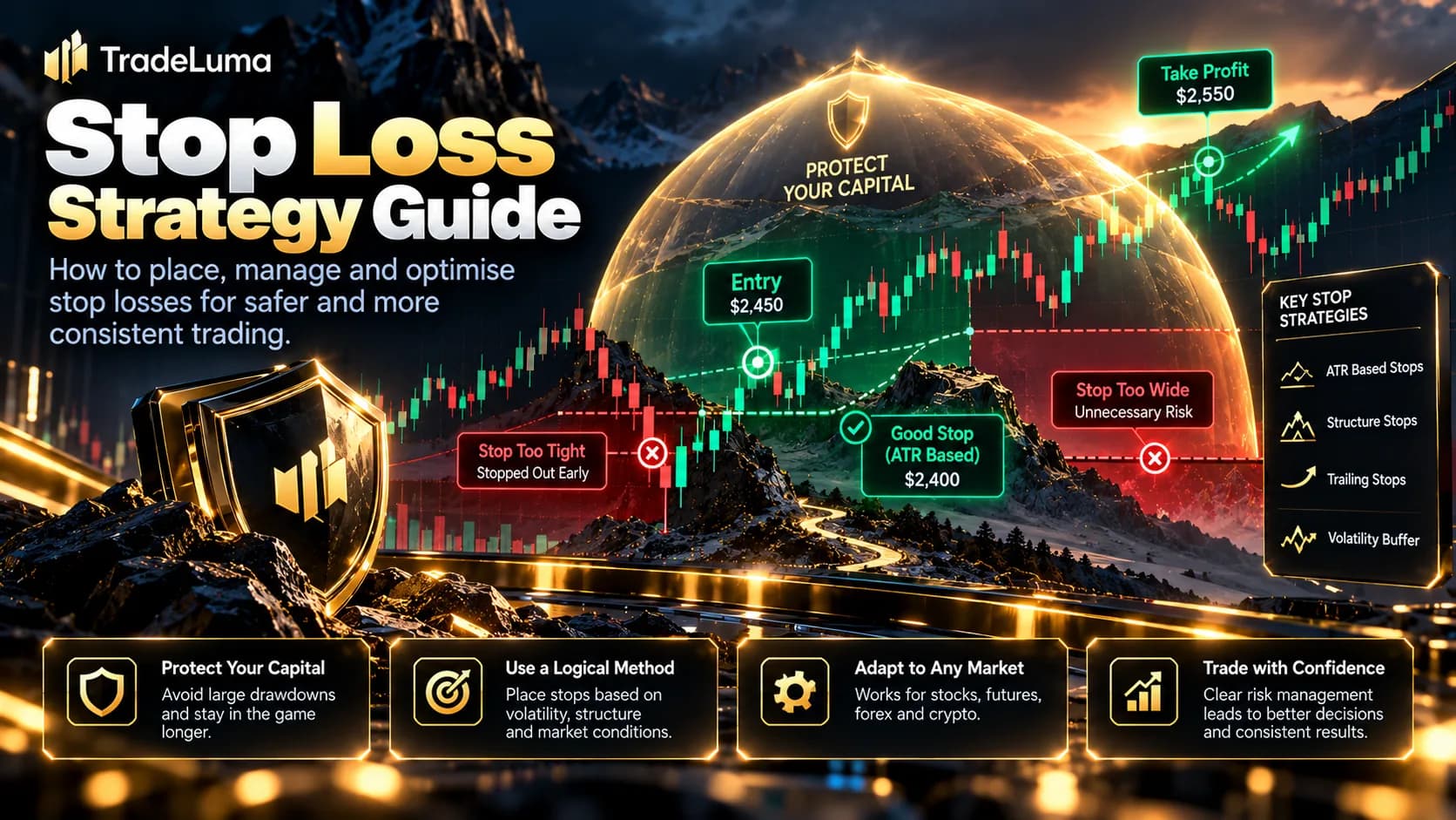 Stop Loss Strategy: Where to Place Stops and Manage Trading Risk — Place stops where the setup fails and size risk to the distance.